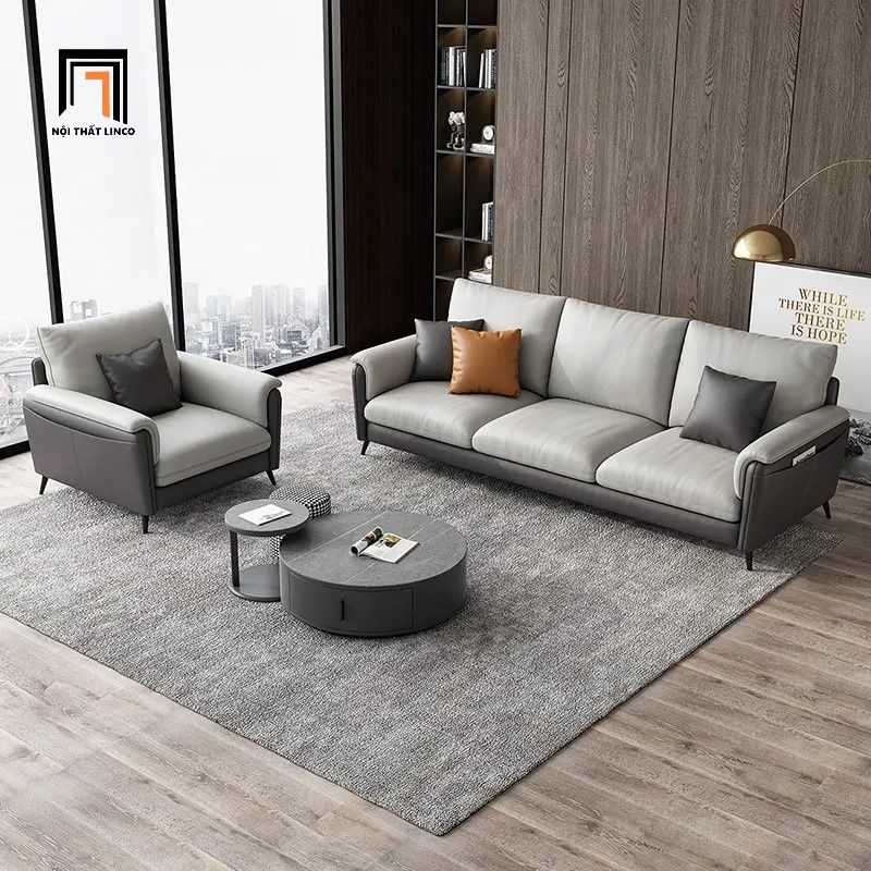  Bộ ghế sofa phòng khách sang trọng KT51 Jing da giả simili 