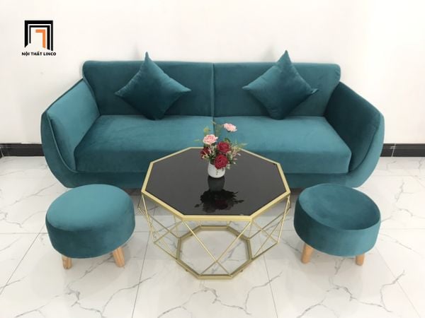 bộ ghế sofa băng giá rẻ xanh lá