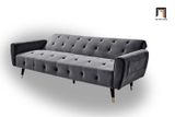  Ghế sofa băng giường GB22 Platin 2m vải nhung xám đen 