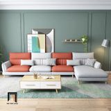  Bộ ghế sofa góc vải nỉ phối màu GT190 Nancy 3m x 1m6 sang trọng 