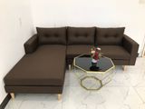  Ghế sofa góc gia đình nâu đậm 2m2 x 1m6 giá rẻ 