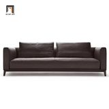 Ghế sofa băng bọc da giả BT175 Monda 2m màu nâu đậm 