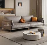  Ghế sofa băng da công nghiệp 2m2 BT85 Skinny màu xám ghi 