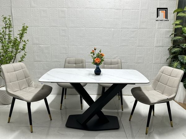 bộ bàn ăn 4 ghế da Pu giá rẻ