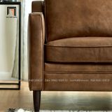  Ghế sofa băng màu nâu da bò BT33-Abbot 2m da công nghiệp 