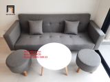  Bộ ghế sofa băng đa năng 2m giường nằm xám đen lông chuột giá rẻ 