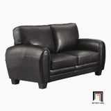  Set ghế sofa da Pu đen KT148 Manwi phòng khách gia đình nhỏ 