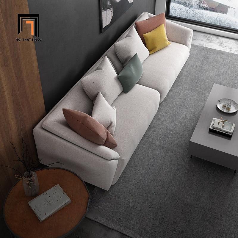  Ghế sofa văng dài 2m4 BT298 Orizaba vải nỉ xám trắng giá rẻ 