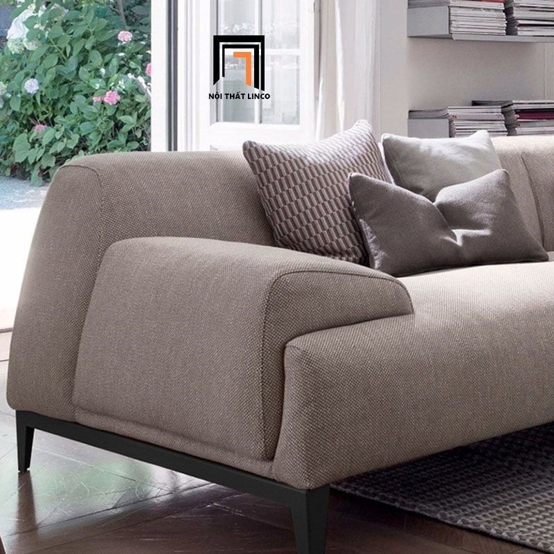  Ghế sofa văng hiện đại BT287 Bonny dài 2m4 màu xám lông chuột 