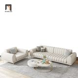  Ghế sofa băng dài 2m6 da công nghiệp BT116 Palau chân inox 
