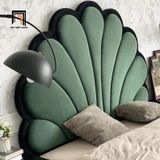  Giường ngủ tân cổ điển GN51 Jeriel phối 2 màu vải nhung 