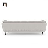  Ghế sofa băng cong hiện đại BT125 Circa màu xám ghi 