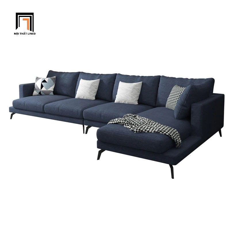  Ghế sofa góc L 3m x 1m6 GT188 Creusot màu xám lông chuột 