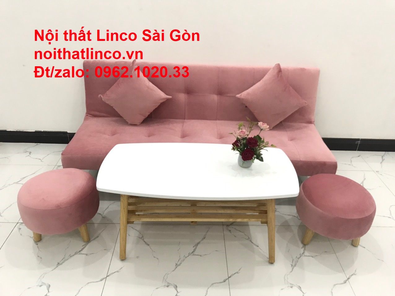  Bộ bàn ghế salon sopha màu hồng cách sen giá rẻ hiện đại Sài Gòn 