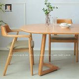  Bộ bàn ăn hình oval 4 ghế 48-KH4-G32-B92Oval mặt gỗ đẹp 