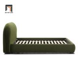  Giường ngủ nhỏ xinh xắn GN63 Sadarius vải nỉ nhung màu xanh lá 