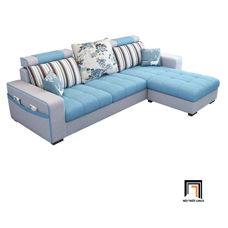  Bộ ghế sofa góc L phòng khách GT137 Hugo 2m4 x 1m6 xinh xắn 