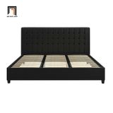  Giường ngủ bọc da giả màu đen GN5 Acquaviva sang trọng 