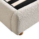  Giường ngủ bọc vải lông cừu GN65 Egerie màu trắng kem 