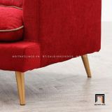  Ghế sofa băng đẹp đỏ đô BT82 Monrei chân inox 