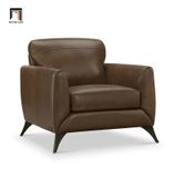  Ghế sofa đơn hiện đại DT48 Ahmara da công nghiệp màu nâu 
