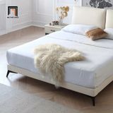  Giường ngủ bọc vải màu xám trắng GN45 Clara cho chung cư đẹp 