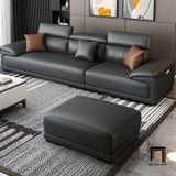  Bộ ghế sofa băng da giả màu đen BT289 Souris dài 2m5 kèm đôn 