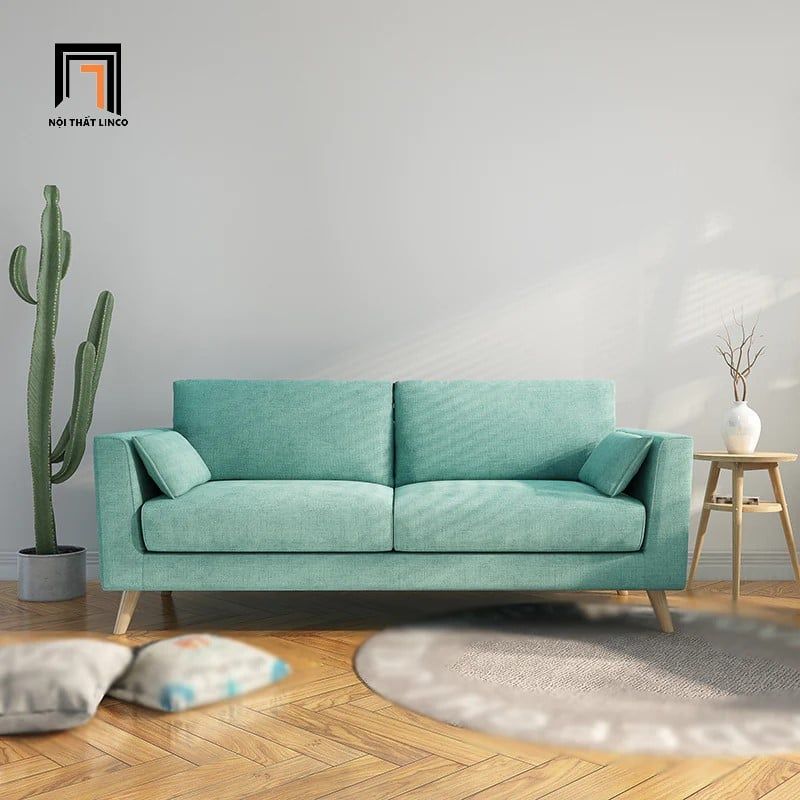  Bộ ghế sofa gia đình nhỏ vải nỉ KT114 Ufor màu vàng vải nỉ 