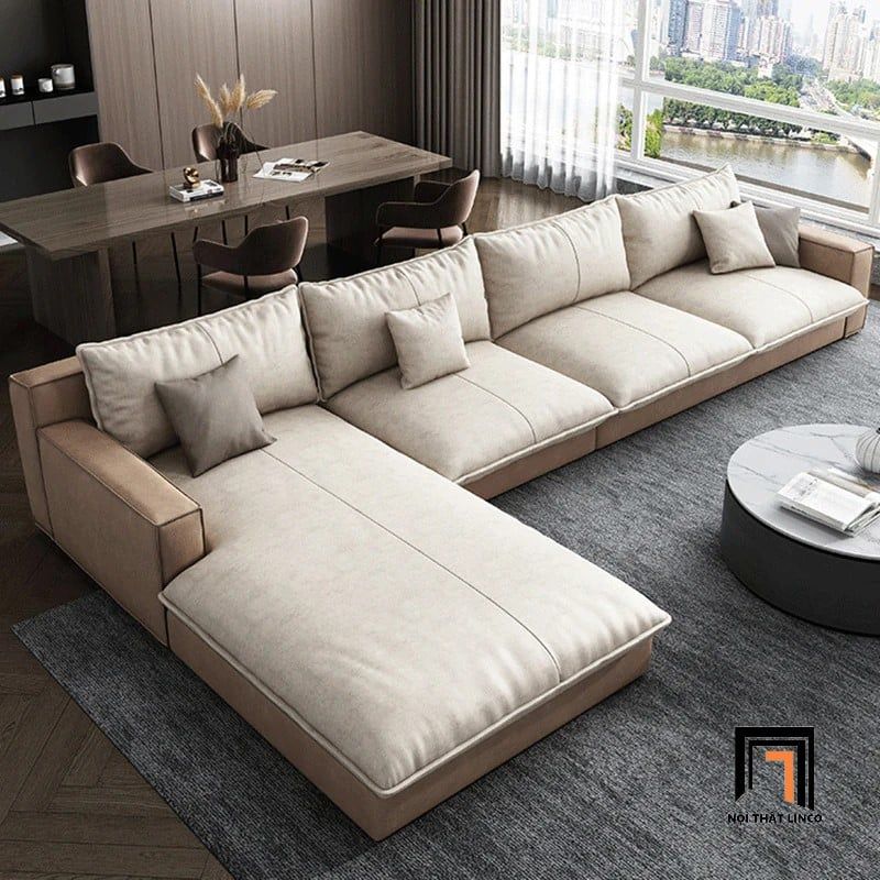  Bộ ghế sofa băng sang trọng BT300 Olive dài 2m2 da công nghiệp 