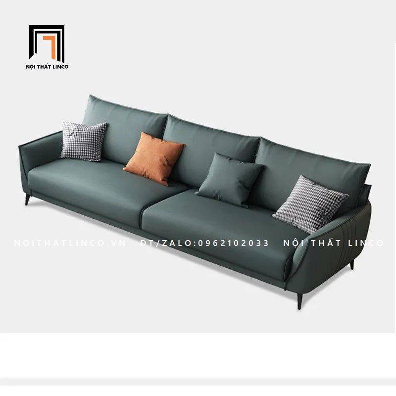  Bộ ghế sofa da giả KT37 Noha màu xanh lá cao cấp 