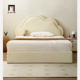 Giường ngủ da công nghiệp 1m6 x 2m GN38 Dillian màu trắng kem 