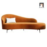  Ghế sofa văng cong xanh lá BT285 Laventa 2m xanh lá vải nhung 