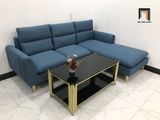  Bộ ghế sofa góc L 2m2 x 1m6 cho phòng khách màu xanh dương 