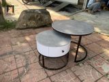  Cặp bàn trà hộc kéo nhỏ BTPK3 Coupin mặt đá xám giá rẻ 