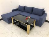  Bộ bàn ghế sofa góc L dài 2m2 x 1m6 màu xanh dương đậm giá rẻ 