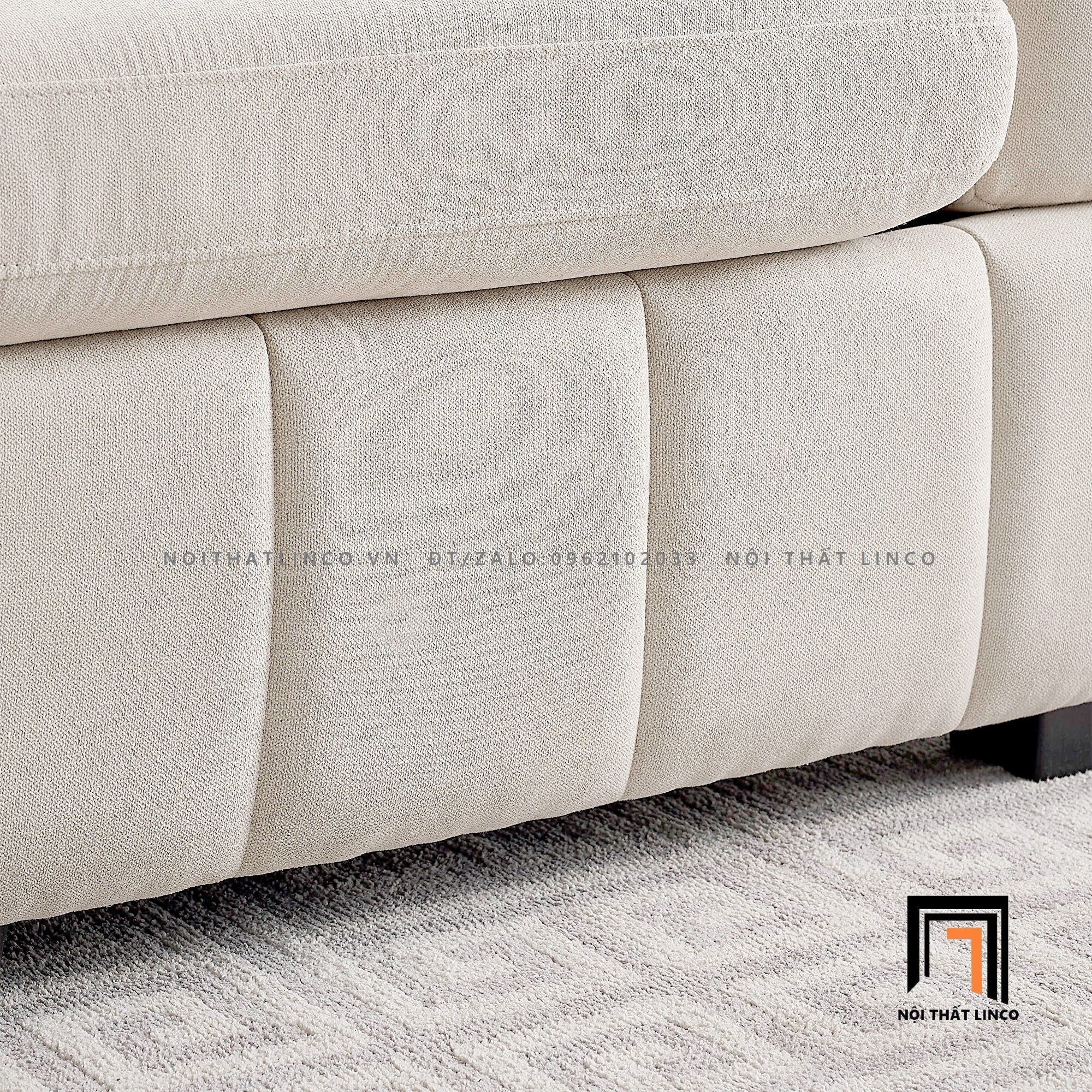  Ghế sofa băng gia đình BT106 Beige 2m2 vải bố cotton mềm 