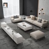  Set ghế sofa phòng khách sang trong KT32 Orren màu trắng kem 