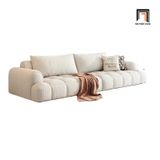  Bộ ghế sofa gia đình KT72 Muranso vải nhung nỉ đẹp màu be kem 