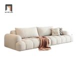  Ghế sofa văng nỉ màu trắng kem BT270 Muranso dài 2m6 giá rẻ 