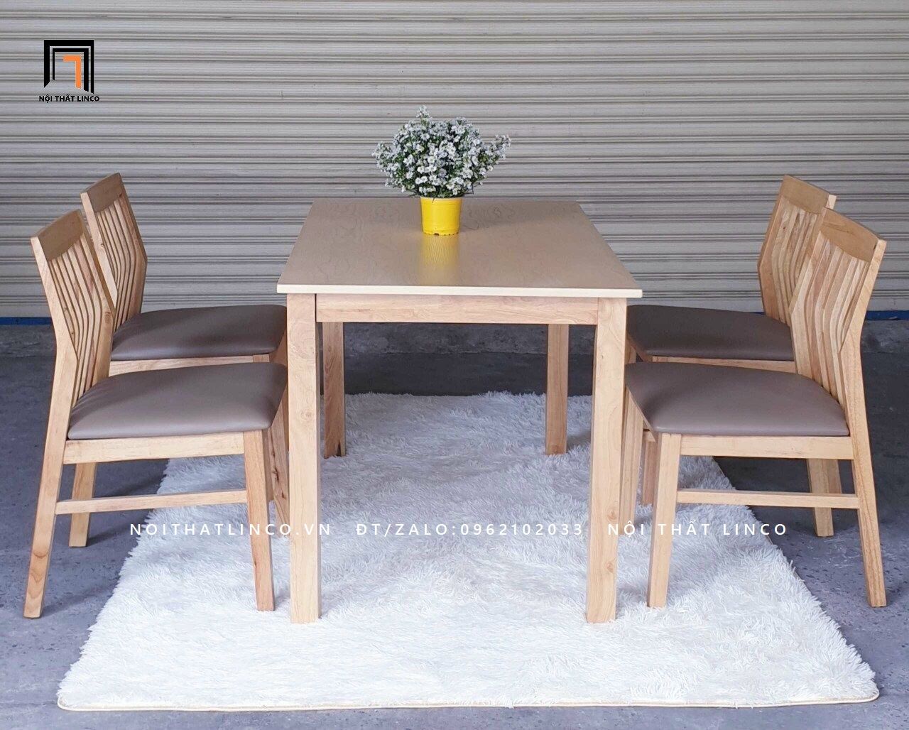  Set bàn ghế ăn MV9-4-Lisy cho căn hộ chung cư 