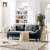  Ghế sofa băng màu xám đen BT202 Keyana dài 1m5 cho phòng nhỏ 