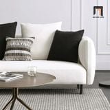  Ghế sofa băng cong dài 2m5 BT327 Tino màu xám trắng đẹp 