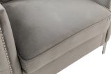  Bộ ghế sofa giật nút sang trọng KHQ122 Essex vải nhung xám trắng 