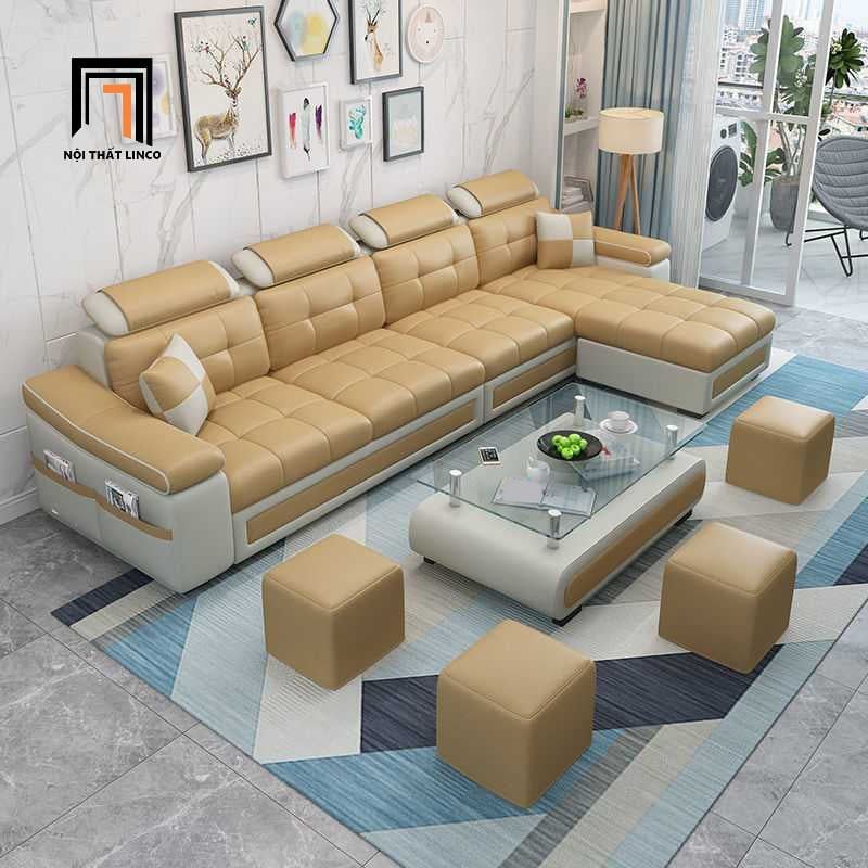  Bộ ghế sofa góc chữ L 3m x 1m6 GT179 Attica cho phòng khách lớn 