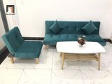  Bộ ghế sofa giường nằm nhỏ gọn NS01 màu xanh lá cây giá rẻ 