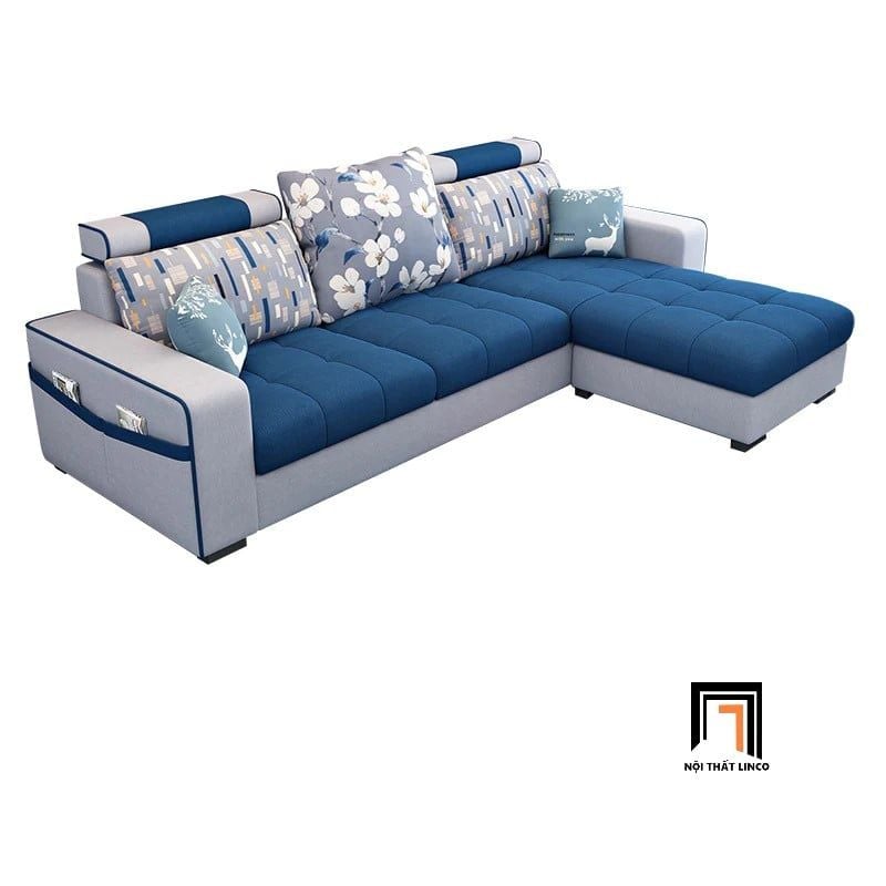  Bộ ghế sofa góc L phòng khách GT137 Hugo 2m4 x 1m6 xinh xắn 