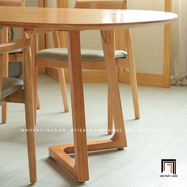  Set bàn ăn 6 ghế hình oval KH28-6-Ovaltine cho phòng bếp lớn 
