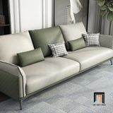  Ghế sofa văng dài 2m2 phối màu da giả BT292 Sumatra hiện đại 