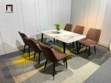  Set bàn ăn đá ceramic giá rẻ 43-BAD6-G4-B67 6 ghế sang trọng 