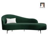  Ghế sofa văng cong xanh lá BT285 Laventa 2m xanh lá vải nhung 